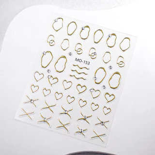 สติ๊กเกอร์ ลานงานเพ้นท์ แปลกๆ นูน 5D สวยงามเก๋มากจ้า โทนเงิน ทอง
