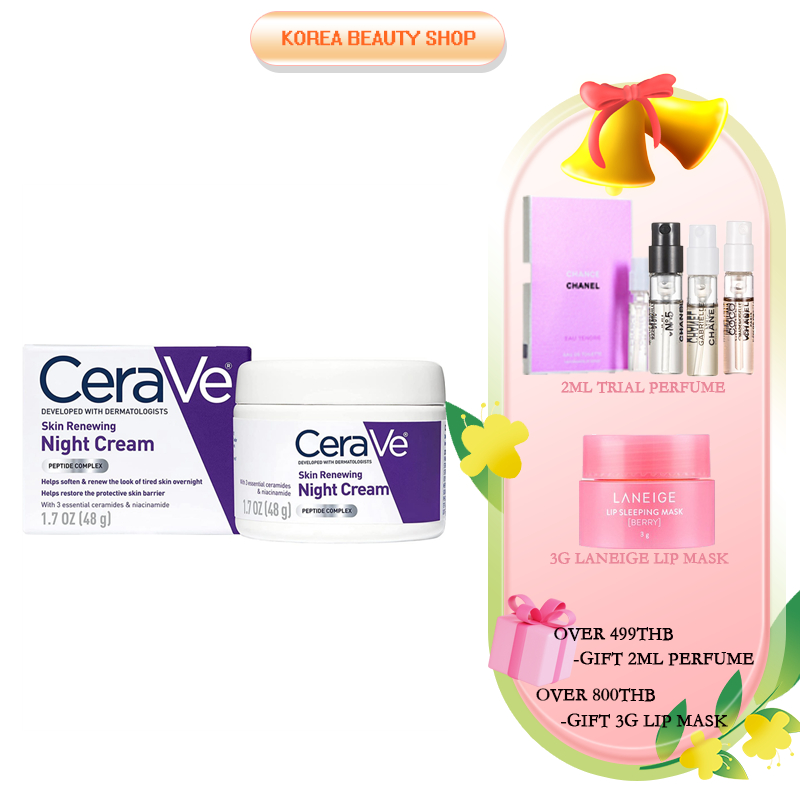 ของแท้ 100%CERAVE SKIN RENEWING NIGHT CREAM 48g