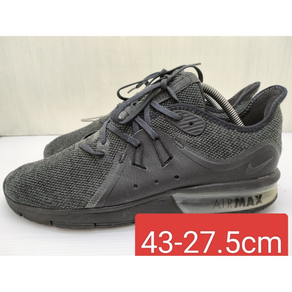 รองเท้าผ้าใบมือสอง nike air max sequent 3 black size 43-27.5 cm