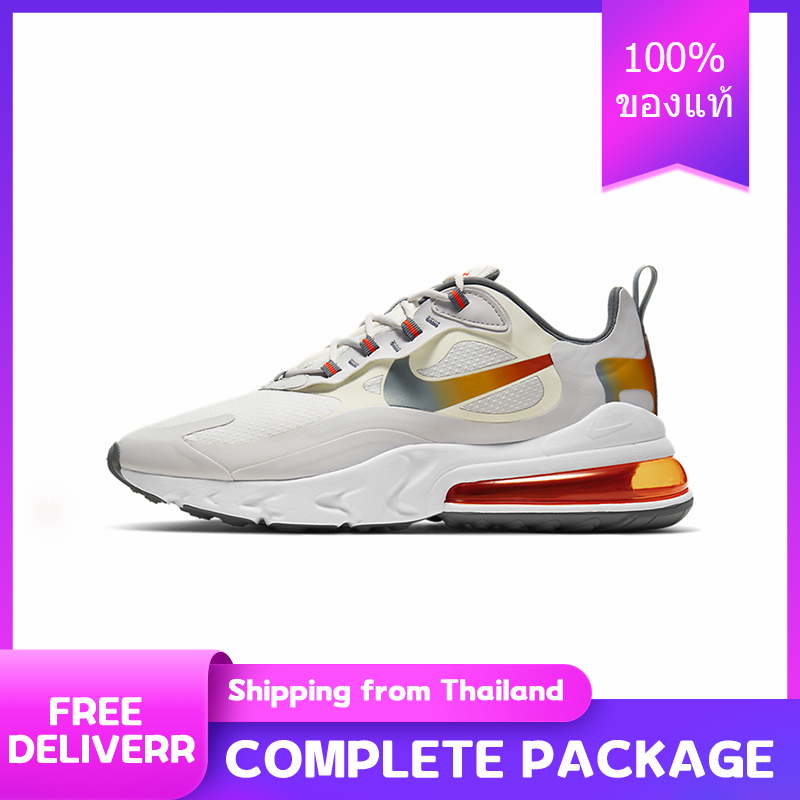 รองเท้าผ้าใบผู้ชาย Nike Air Max 270 React Running Shoes CD6615 - 100 The Same Style In The Store