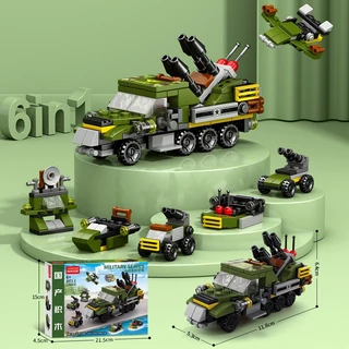 6in1 รถตำรวจ บล็อกตัวต่อ ชุดของเล่นเพื่อการศึกษา สําหรับเด็ก 3D ของเล่น เสริมพัฒนาการเด็ก