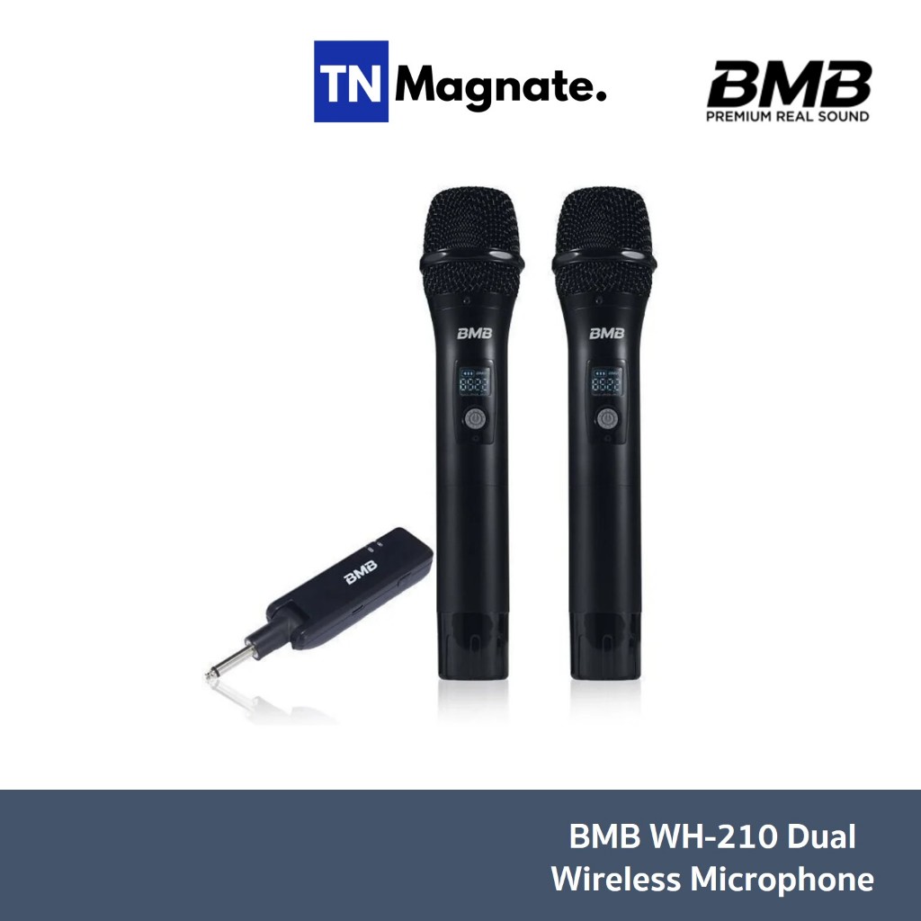 [ไมโครโฟนไร้สายแบบมือถือคู่] BMB WH-210 Dual Wireless Microphone