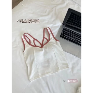 เสื้อกล้ามแขนกุด เข้ารูป เข้ากับทุกการแต่งกายแฟชั่นเปิดหลังสุดเซ็กซี่ สีพื่น สำหรับผู้หญิง V145