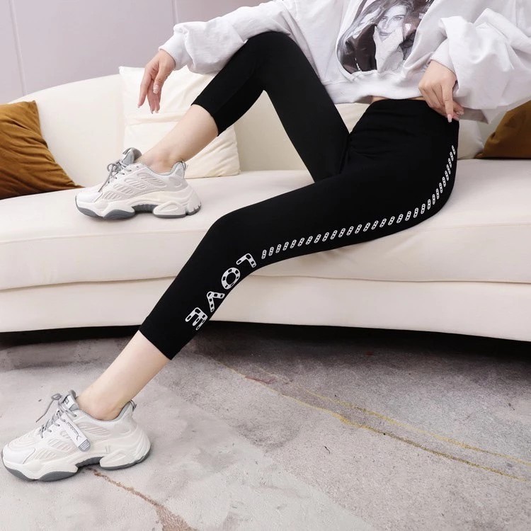 กางเกงกีฬา 4 จุดผู้หญิง เลกกิ้งกีฬาผู้หญิงและกางเกงโยคะ ผ้ายืดนุ่ม ทรงสลิม แต่งแถบด้านข้าง สาวอ้วนก็ใส่ได้ K736 K701