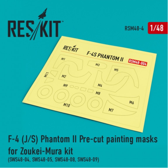 RSM48-0004 F-4 (J/S) Phantom II Painting Masks for Zoukei-Mura kit (1/48)