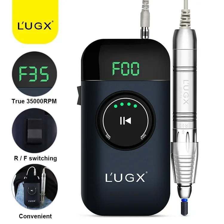 [พร้อมส่ง] เครื่องเจียรเล็บไร้สาย LUGX LG-609 มีแบตในตัว 35000RPM ของแท้100%