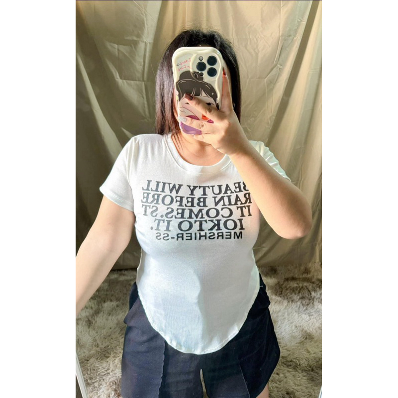 ✅ถูกที่สุด เสื้อสาวอวบ อก36-46 สดรีนลาย เอววีใส่แล้วดูมีเอว💕 (A51) - รูปที่ 3