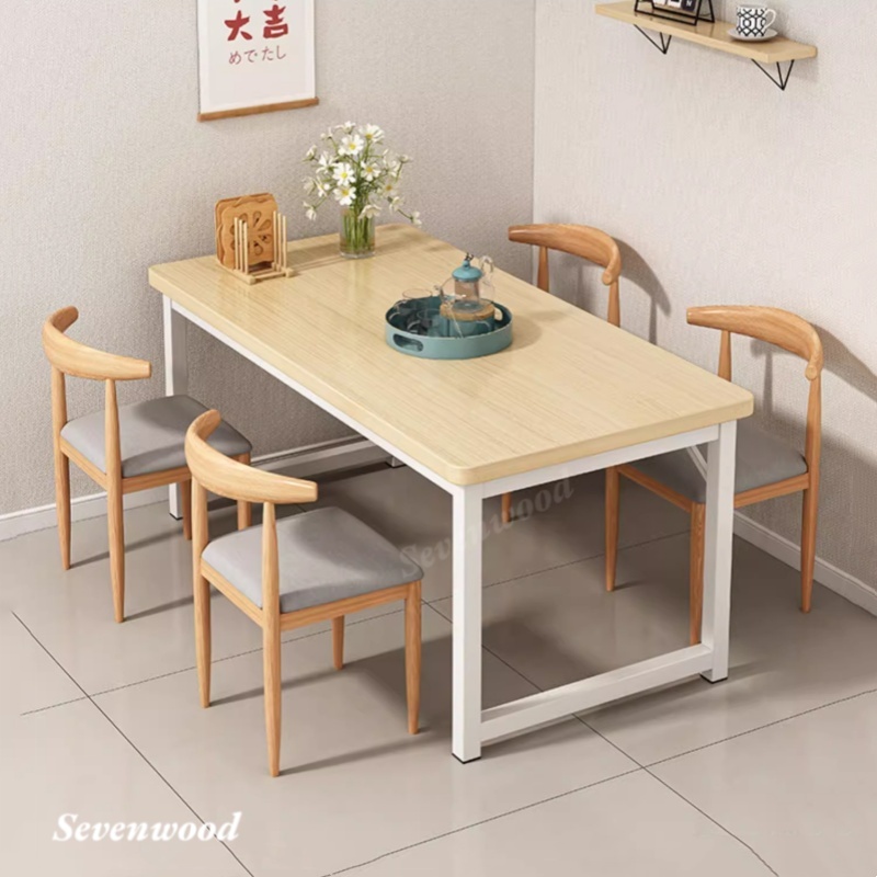 Sevenwood โต๊ะกินข้าว เก้าอี้ โต๊ะอาหาร โต๊ะทานข้าว โต๊ะกับข้าว โต๊ะไม้ สไตล์โมเดิร์น โต๊ะร้านอาหาร ชุดโต๊ะกินข้าว