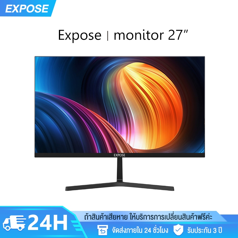 EXPOSE จอคอมพิวเตอร์ 144HZ 4K เต็มจอไร้ขอบ 27 นิ้ว จอคอม monitor จอโค้ง จอคอมพิวเตอร์ 165HZ LED IPS 1MS HDMI/DP/VGA