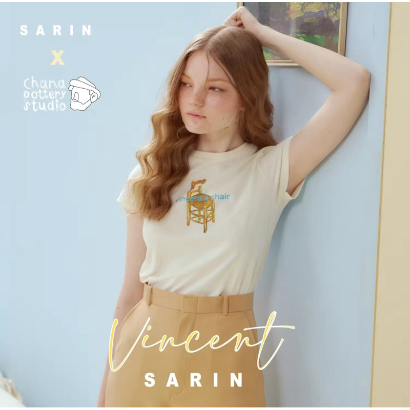 ส่งต่อ Sarin Vincent' chair crop t-shirt เสื้อยืด ตัวสั้น