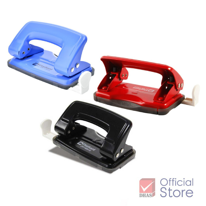 Elephant เครื่องเจาะรูกระดาษ เครื่องเจาะกระดาษ No.DP-480G จำนวน 1 เครื่อง (คละสี)