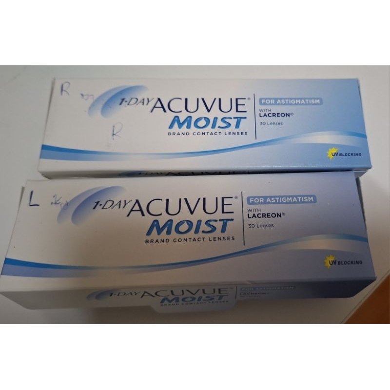 แบ่งขาย!!! ACUVUE : 1 Day Acuvue Moist for Astigmatism คอนแทคเลนส์รายวันสายตาสั้นและเอียง