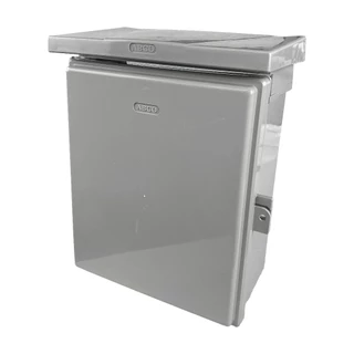 ABCO ตู้พลาสติกกันน้ำ ฝาทึบ มีหลังคา 10x12 นิ้ว A-CA1012 มี 2 สี สีขาวและสีเทา