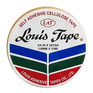 [ขายดี ][1กล่อง] เทปใส หลุยส์ Louis tape ยาว 36หลา แกน1นิ้วและ3 นิ้ว หน้า1/2 3/4 1นิ้ว