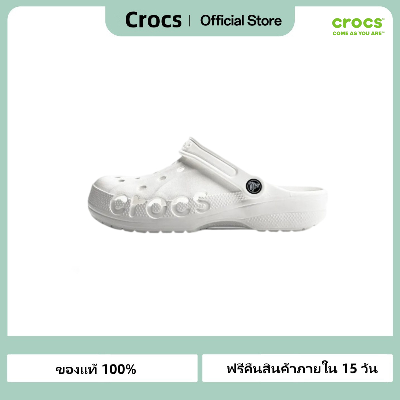 【ของแท้ 100%】รองเท้าแตะ Crocs Baya Platform Clog สามารถสวมใส่ได้ทั้งชายและหญิง ขาว รองเท้าแตะ