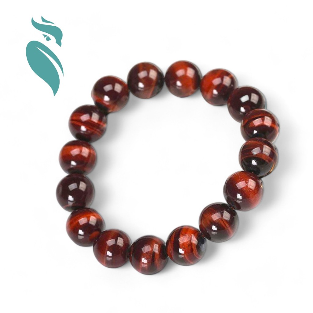Infinity Wisdom - Natural Red Colored Tiger Eye Stone Bracelet, 8mm &amp; 10mm Beads (Pre Order)