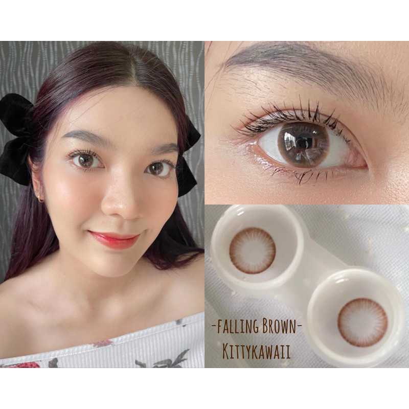 คอนแทคเลนส์kitty kawaii (Falling)🔥ขนาดกลาง 14.5
