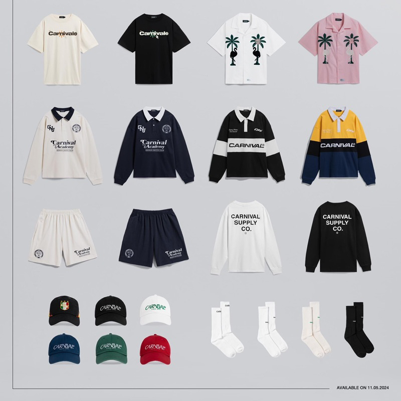 (พร้อมส่ง) ของแท้ 100% CARNIVAL® Spring/Summer 2024 “Pastime Paradise” Collection LS T-SHIRT / RUGBY