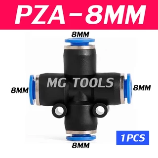 ข้อต่อลม PZA ข้อต่อลมสี่ทางเสียบสายลม 4 ด้านเท่ากัน ข้อต่อPU ฟิตติ้ง PU Fitting PZA 4-12 มิล ราคาส่ง