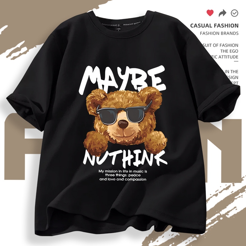 D781เสื้อยืดแขนสั้น ใส่ได้ทั้งชายและหญิง ลายแฟชั่นสวย