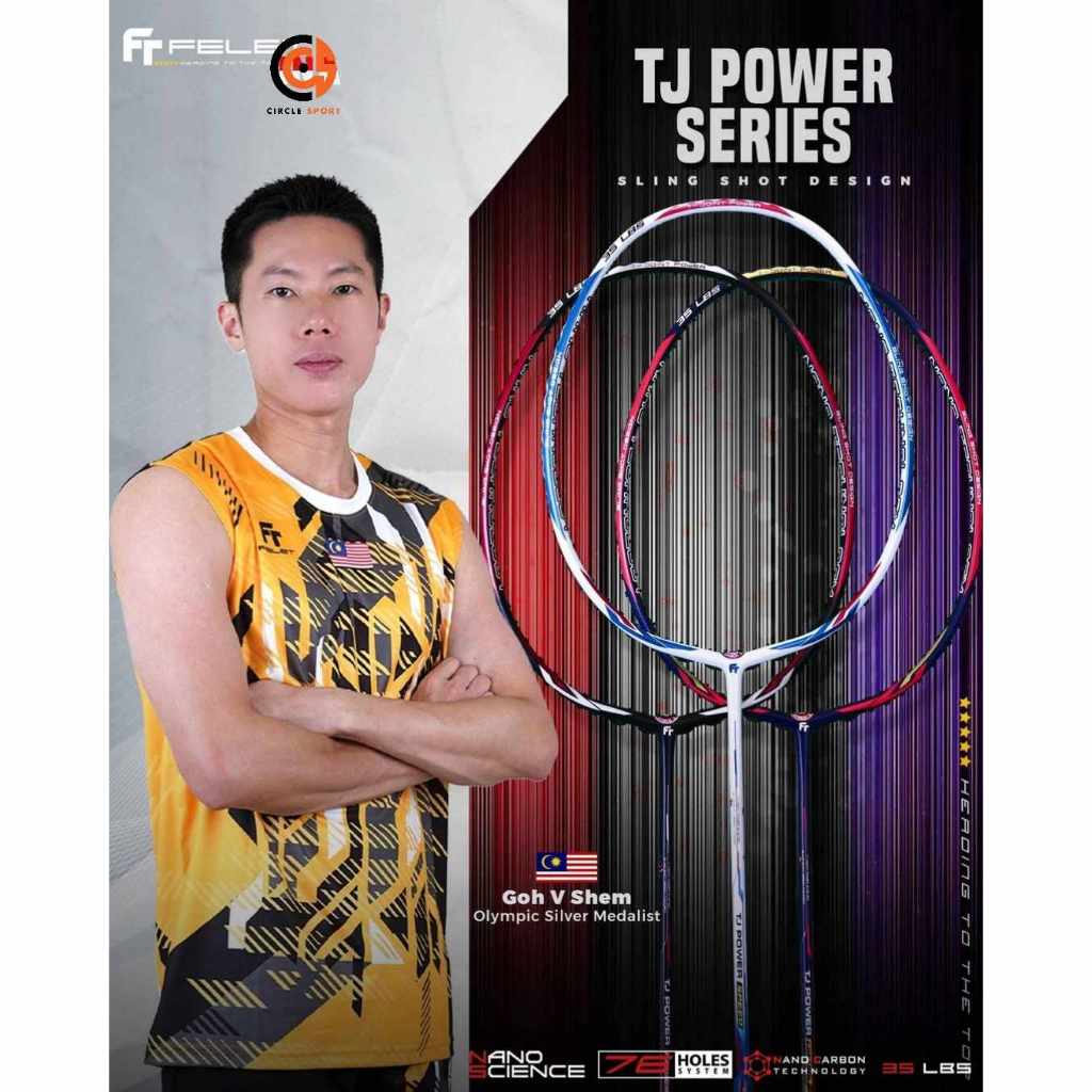 Felet TJ Power Control / Power Racket (4U/G1) สามารถขึ้นเอ็นได้ถึง 35LBS ไม้แบดมินตัน (สินค้าลิขสิทธ