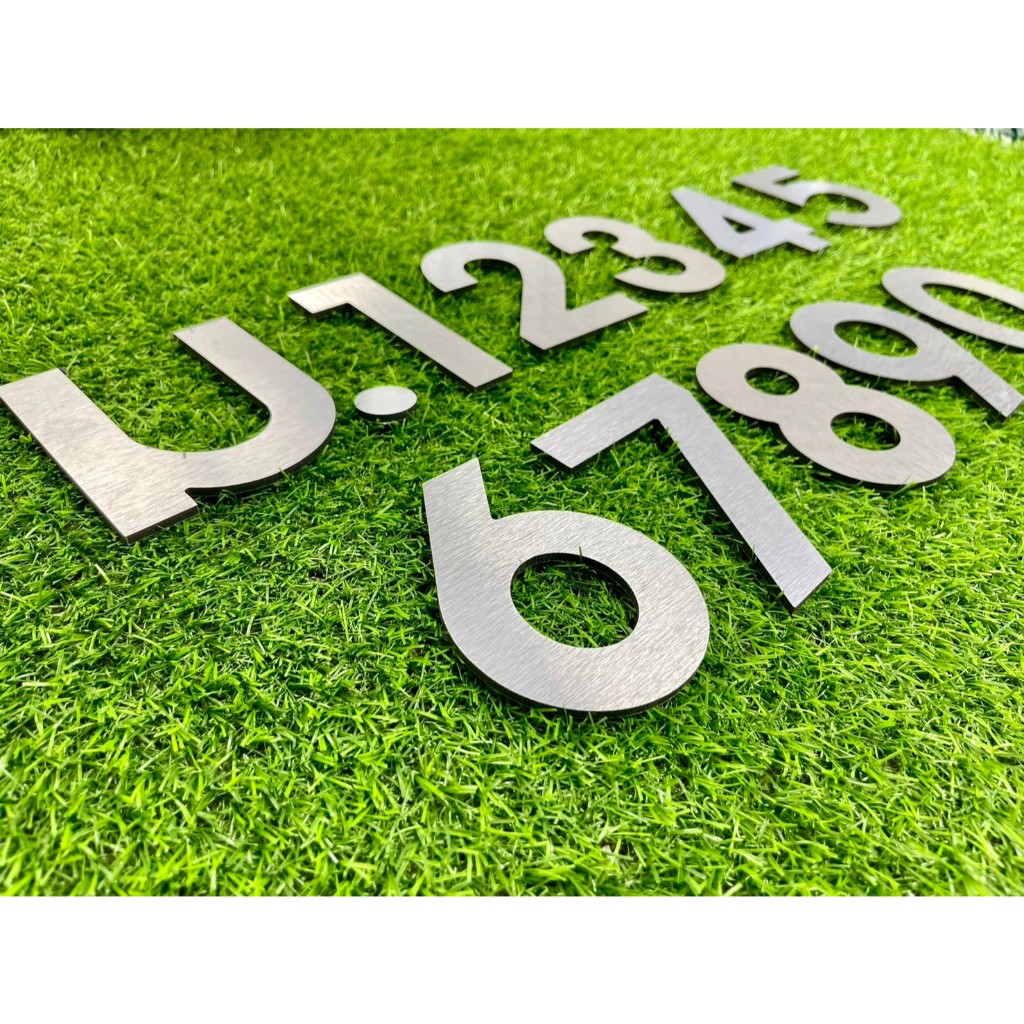 เลขที่บ้าน ตัวเลข ความสูง 11 เซนติเมตร (สีเงิน)