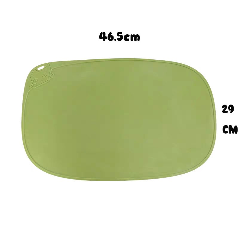 ที่รองชามสัตว์เลี้ยง วัสดุซิลิโคน เหนียวเเน่น ติดทน กันลื่นเป็นอย่างดี แผ่นรองถ้วยหมา แมว