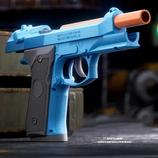 【กรุงเทพ เดลิเวอรี】K-0-0-3TOY GUN เล่นเด็ก ปืนพกของเล่นที่ดึงปลอกกระสุนออกอัตโนมัติ ยิ แม่พิมพ์วิทยาศาสตร์และการศึกษา