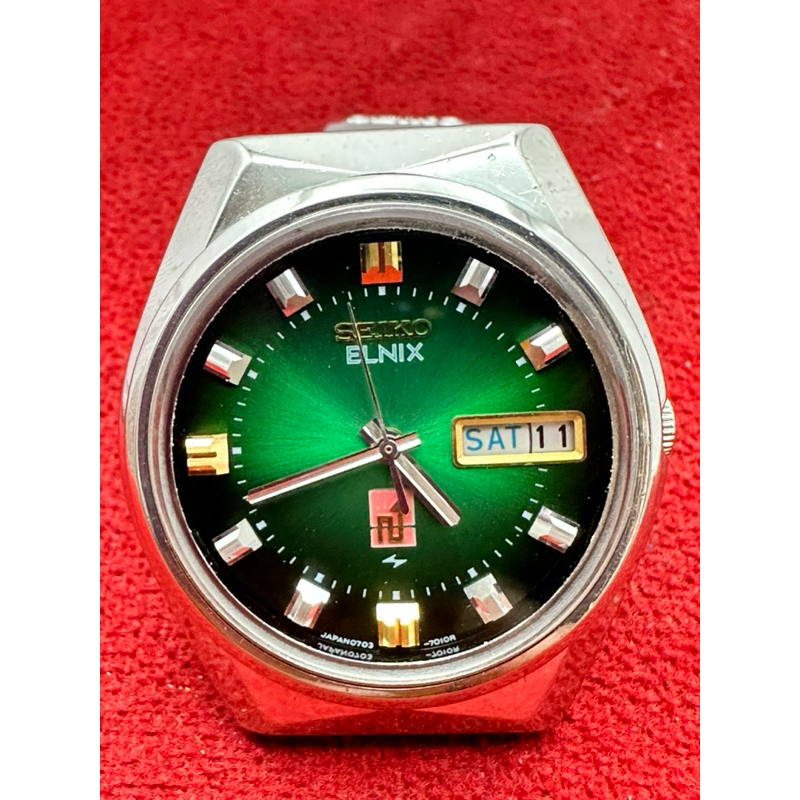 SEIKO ELNIX 16 JEWELS ระบบElectronic ตัวเรือนสแตนเลส นาฬิกาผู้ชาย มือสองของแท้