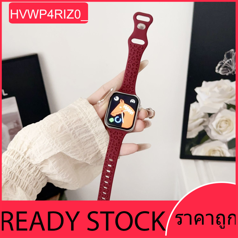 สายรัดซิลิโคนพิมพ์ลายเสือดาว SmartWatch S10 9 8 7 6 5 4 3 2 1se กันน้ำระบายอากาศได้ iwatch38mm49mm44mm45mm42mm41mm40mm