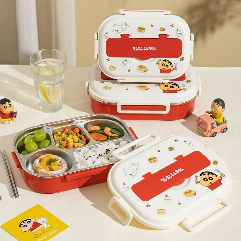 ⚡️พรีออเดอร์⚡️ กล่องข้าวพกพา กล่องเบนโตะ ชินจังจอมแก่น Crayon Shin-chan 1000-1500ml ลิขสิทธิ์แท้ 💯%