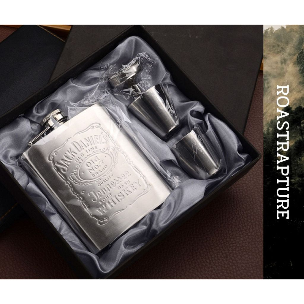 Flask!!! เซ็ตขวดเหล้าสแตนเลสขวดพกพาขนาดเล็ก ขวดแสตนเลส ขวดวิสกี้ 7-8 ออนซ์