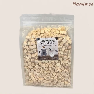 Mamimooฟรีซดรายอกไก่เต๋า500กรัม อาหารฟรีซดรายสัตว์เลี้ยง อกไก่ฟรีซดราย สุนัขและแมว ขนมฟรีซดราย