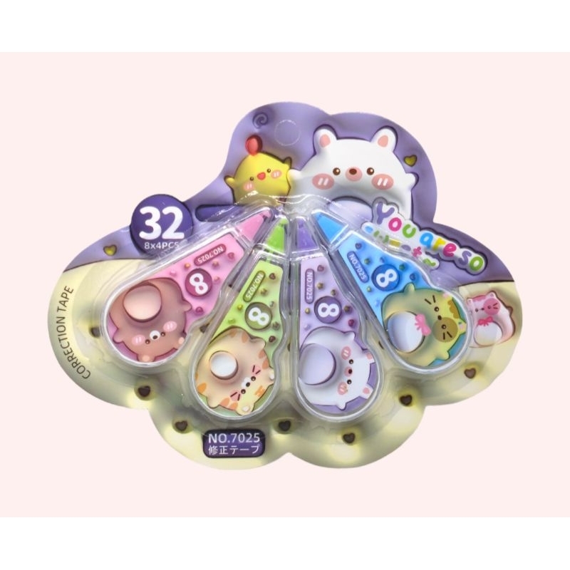 เทปลบคำผิด ลายการ์ตูน 1แพคมี4อัน สินค้าพร้อมส่ง - รูปที่ 4