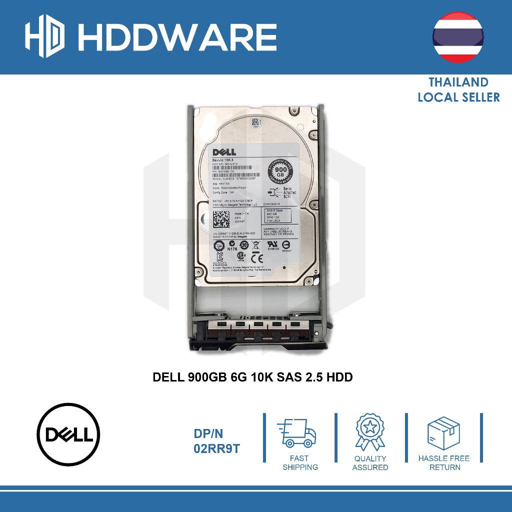 DELL 900GB 10K 6G SAS 2.5'' 512n HDD // 2RR9T // 02RR9T // ST900MM0006 // 9WH066-150