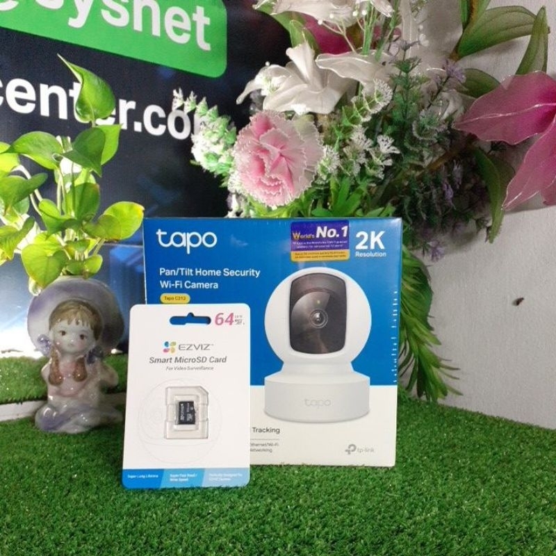 *ออกใบกำกับภาษีได้* TP-LINK TAPO C212 Pan/Tilt Home Security Wi-Fi Camera, 2K/3MP(ฟรี Micro SD 64GB)