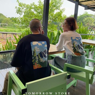 TOMORROW- เสื้อOVERSIZE/Premium รุ่น T-20015 Sky-Mountains