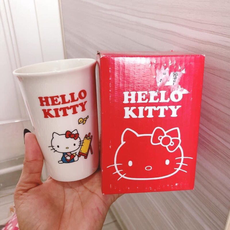 แก้วSanrio Hello Kitty Coffee Tea Tumbler Cup Cute LAWSON งานโกดัง ญี่ปุ่นมือสอง