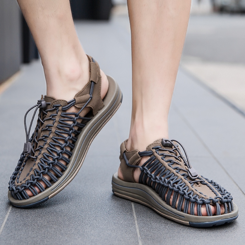 （269THB）ส่งไว🚀1-2 วัน รองเท้าแตะรัดส้น เชือกถักสาน รองเท้าเดินป่า Sandals 5 สี
