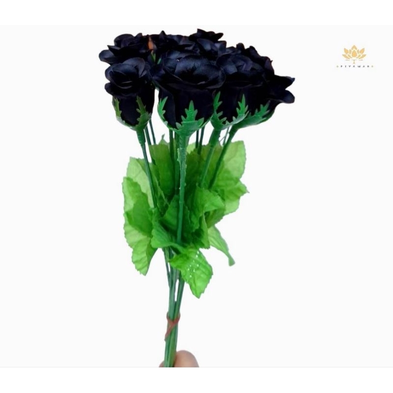 ดอกกุหลาบสีดำไหว้พระราหู (1 มัด 12 กิ่ง)