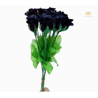 ดอกกุหลาบสีดำไหว้พระราหู (1 มัด 12 กิ่ง)