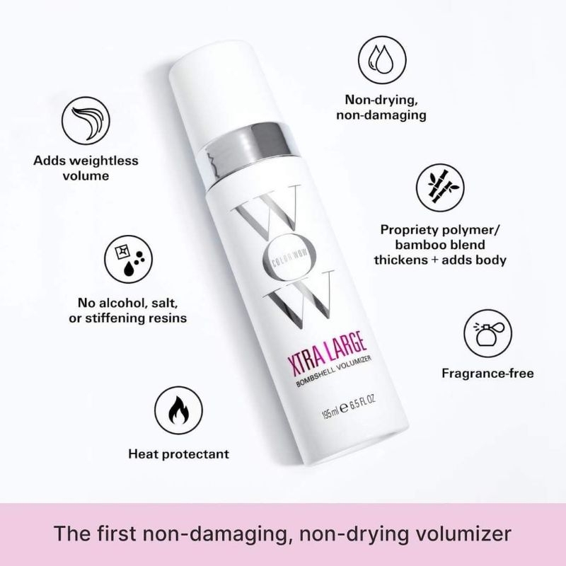 🔥ลดสูงสุด1000​ เก็บโค้ดหน้าร้านหรือทักแชท🔥❤️ของแท้พร้อมส่ง♥️Color wow xtra large bombshell volumizer 50ml, 195ml