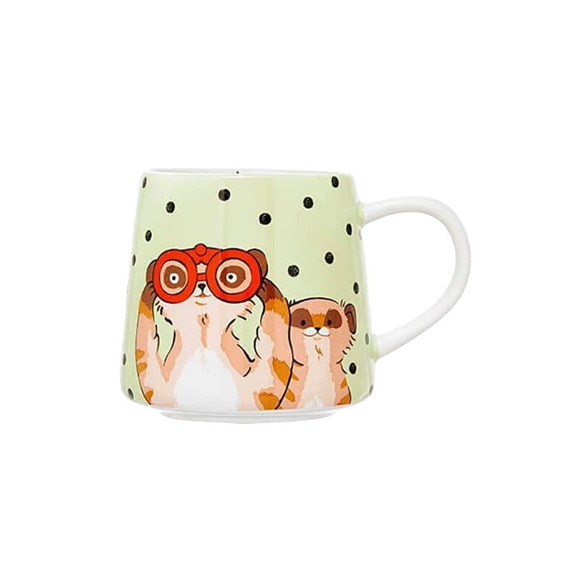 Cath Kidston BILLIE MUG MEERKATS GREEN