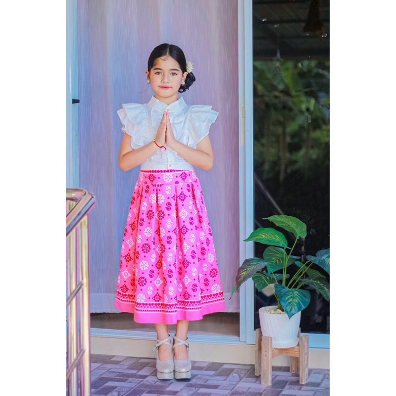 ชุดไทยเด็กโต ผ้าฝ้าย 9-14ปี