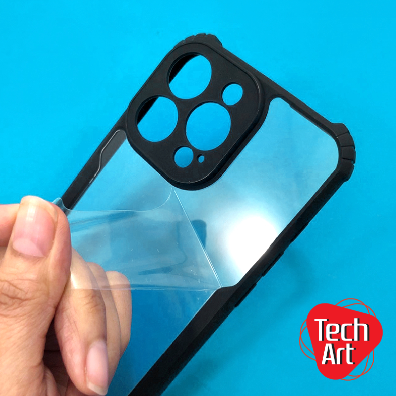 เคสใส PC ขอบนิ่มสีดำหลังแข็ง Vivo X200 X200Pro V27 V27Pro V29 v29E V30 V30Pro X100 Y02 Y02A Y08T Y03