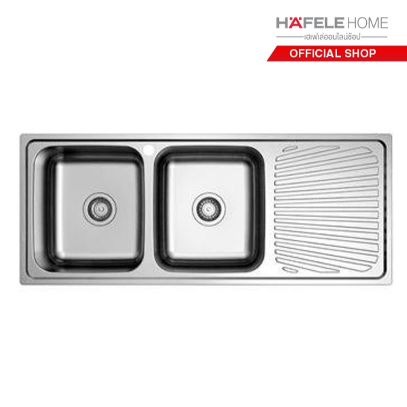 HAFELE อ่างล้างจานแบบติดตั้งบนเคาน์เตอร์: เอลการ์ ซีรี่ย์ - อ่างหลุมซ้าย