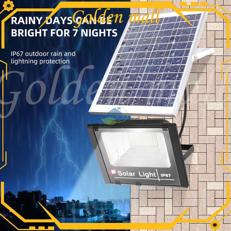 ไฟโซล่าเซลล์ 10000W ไฟถนน โซล่าเซลล์ 8000w solar cell กันน้ำ กันฟ้าผ่า แสงสีขาว พร้อมรีโมท สายไฟ 5ม