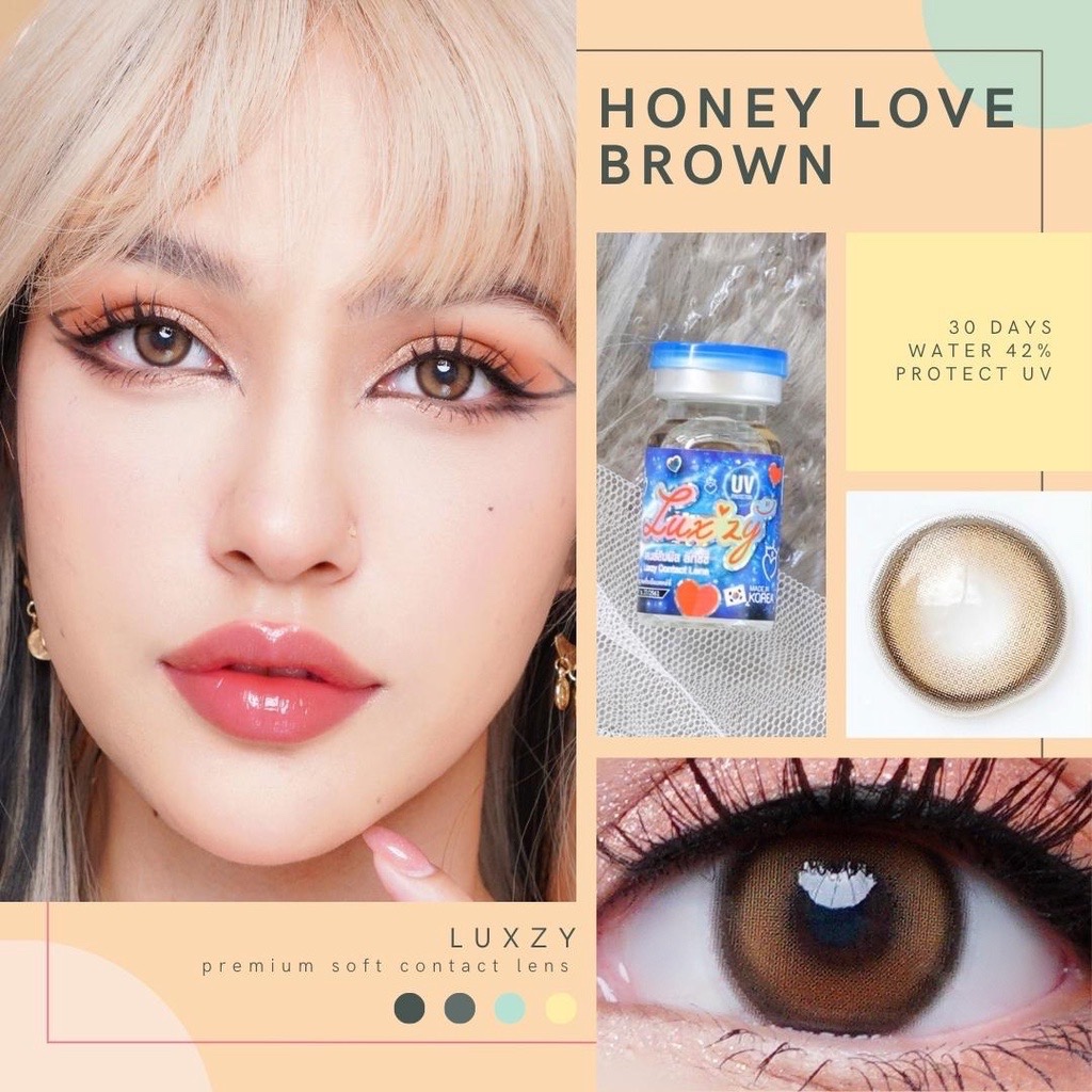 ❤️ Luxzy : Honey Love 💎 สายตาปกติ ถึง -6.00 ขนาดกลาง size M