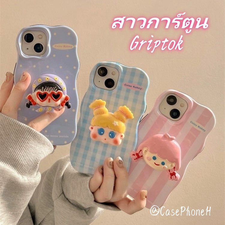 [จัดส่งจากไทย]เคสไอโฟน 15/14 PRO MAX เรียบง่าย สาวเท่ Griptok เคสกันกระแทก Case for iPhone 15/14/13 12 Pro Max /11
