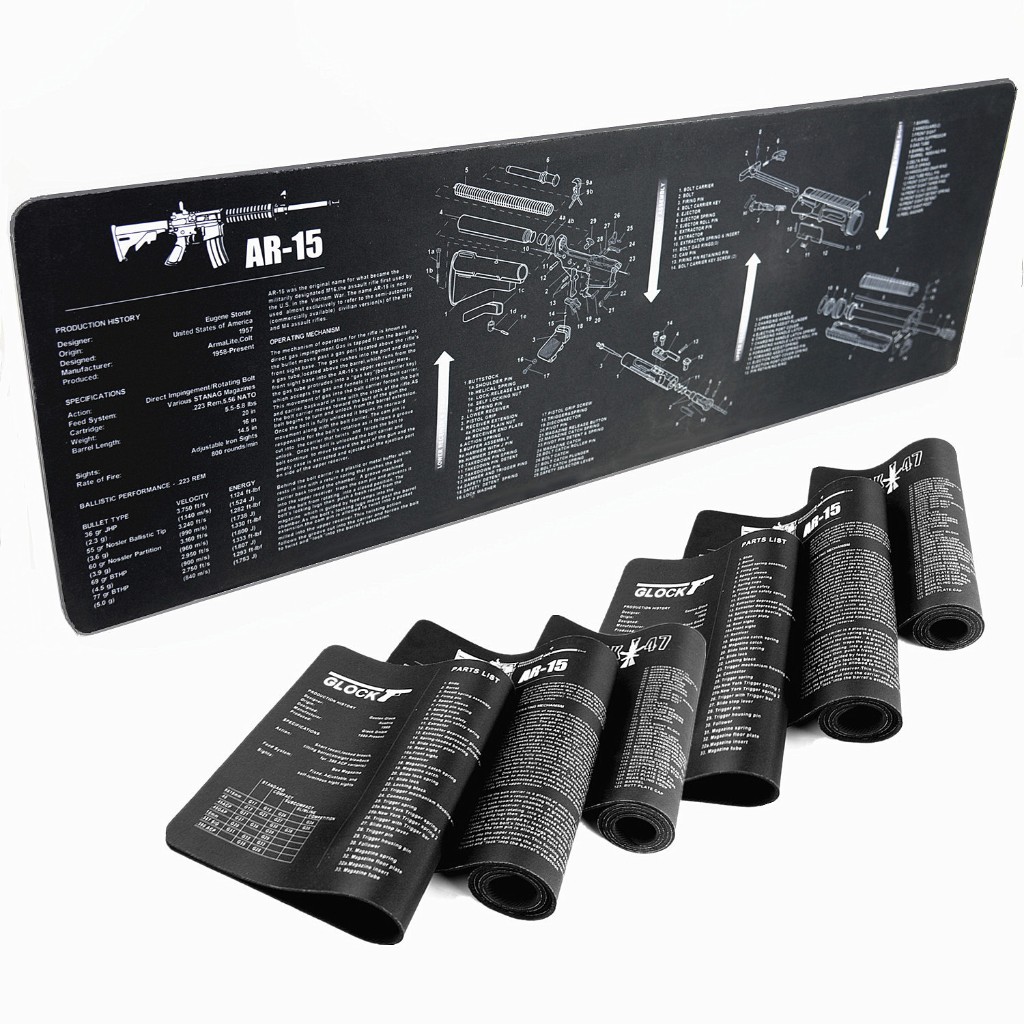 แผ่นรองทำความสะอาดปืน Gun Cleaning Mat  แผ่นรองเอนกประสงค์ แผ่นรองเมาส์   ( แบบสั้น และ ยาว หรือ ตามรุ่นปืน )